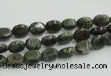 CGR10 16 inches 6*8mm oval green rain forest stone beads wholesale