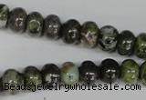 CGR45 15.5 inches 4*6mm rondelle green rain forest stone beads