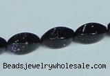 CGS119 15.5 inches 8*16mm twisted rice blue goldstone beads wholesale