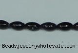 CGS120 15.5 inches 6*10mm rice blue goldstone beads wholesale