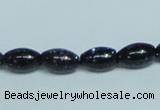 CGS121 15.5 inches 8*12mm rice blue goldstone beads wholesale