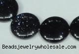 CGS123 15.5 inches 20mm flat round blue goldstone beads wholesale