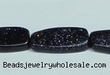 CGS133 15.5 inches 15*30mm twisted rectangle blue goldstone beads wholesale