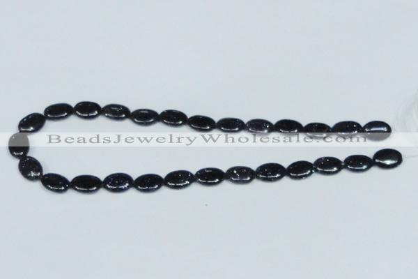 CGS134 15.5 inches 10*14mm oval blue goldstone beads wholesale