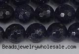 CGS481 15.5 inches 10mm faceted round blue goldstone beads