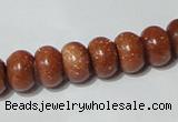 CGS65 15.5 inches 8*12mm rondelle goldstone beads wholesale