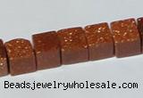 CGS73 15.5 inches 10*10mm cube goldstone beads wholesale