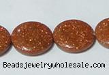 CGS76 15.5 inches 20mm coin goldstone beads wholesale