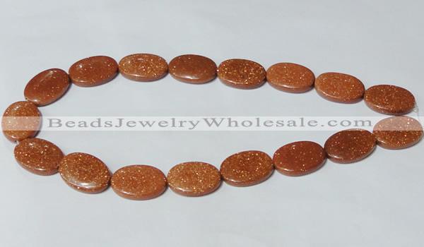 CGS79 15.5 inches 18*25mm oval goldstone beads wholesale