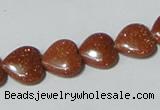 CGS82 15.5 inches 12*12mm heart goldstone beads wholesale