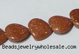 CGS83 15.5 inches 14*14mm heart goldstone beads wholesale