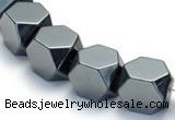 CHE05 14 inches 10*10mm faceted cube hematite beads Wholesale