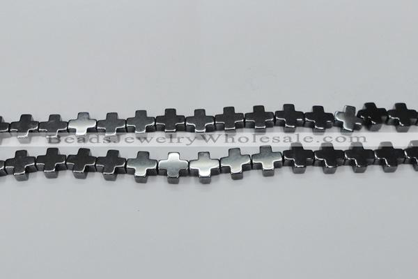 CHE1006 15.5 inches 10*10mm cross hematite beads wholesale