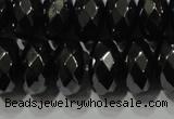 CHE105 15.5 inches 6*10mm faceted rondelle hematite beads wholesale