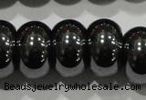 CHE112 15.5 inches 8*13mm rondelle large hole hematite beads