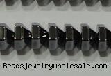 CHE135 15.5 inches 5*8mm pyramid hematite beads wholesale