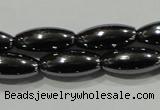 CHE139 15.5 inches 5*12mm rice hematite beads wholesale