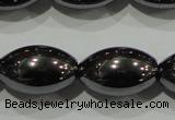 CHE140 15.5 inches 10*15mm rice hematite beads wholesale