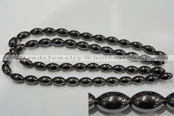 CHE140 15.5 inches 10*15mm rice hematite beads wholesale