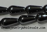 CHE147 15.5 inches 6*12mm teardrop hematite beads wholesale