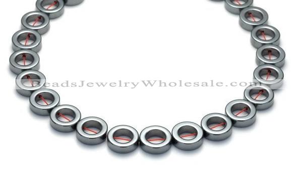 CHE15 16 inches 12mm donut shape hematite beads Wholesale