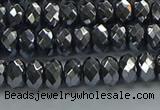 CHE2001 15.5 inches 4*6mm faceted rondelle hematite beads