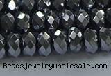 CHE2002 15.5 inches 5*8mm faceted rondelle hematite beads