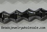 CHE203 15.5 inches 8*8mm faceted dumbbell hematite beads wholesale