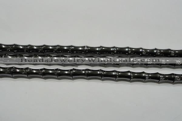 CHE204 15.5 inches 8*12mm bamboo hematite beads wholesale