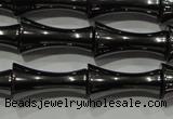 CHE205 15.5 inches 8*16mm bamboo hematite beads wholesale