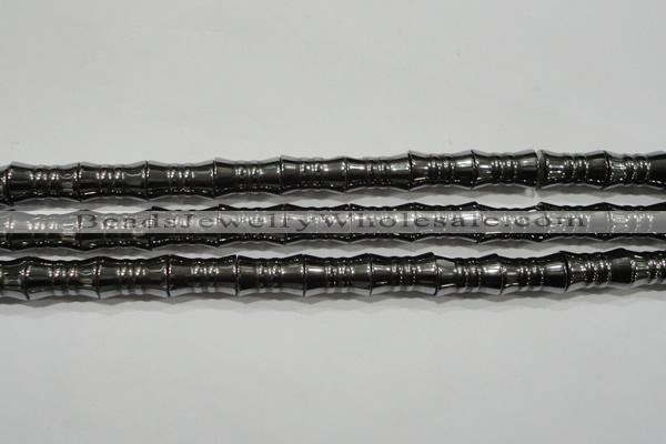 CHE207 15.5 inches 8*12mm bamboo hematite beads wholesale