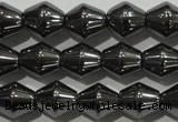 CHE211 15.5 inches 6*6mm bicone hematite beads wholesale