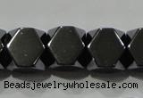 CHE224 15.5 inches 10*10mm faceted cube hematite beads wholesale