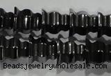 CHE241 15.5 inches 8*8mm tower hematite beads wholesale