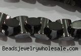 CHE243 15.5 inches 7*9mm bowknot hematite beads wholesale