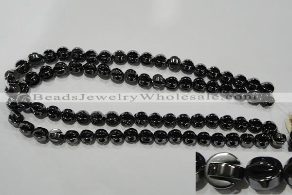 CHE245 15.5 inches 10mm curved moon hematite beads wholesale