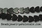 CHE268 15.5 inches 8*8mm heart hematite beads wholesale