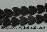 CHE269 15.5 inches 10*10mm heart hematite beads wholesale