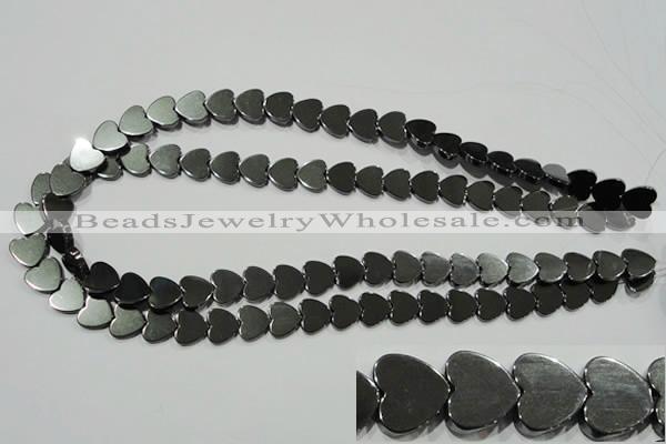 CHE269 15.5 inches 10*10mm heart hematite beads wholesale