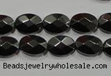 CHE281 15.5 inches 10*14mm faceted oval hematite beads wholesale