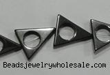 CHE300 15.5 inches 16*18mm triangle hematite beads wholesale