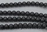 CHE401 15.5 inches 3mm round matte hematite beads wholesale