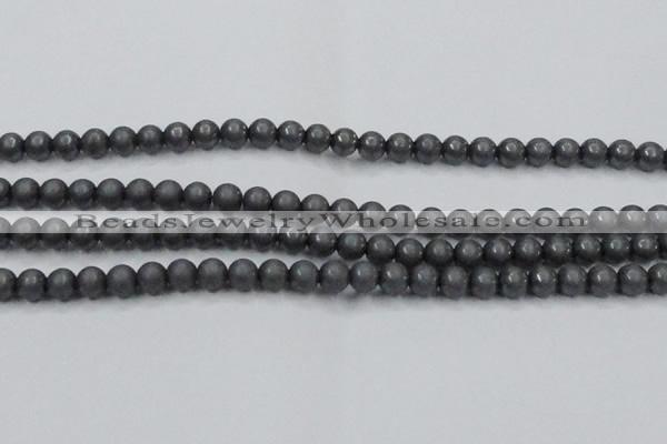 CHE404 15.5 inches 8mm round matte hematite beads wholesale