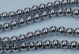 CHE423 15.5 inches 4mm round plated hematite beads wholesale