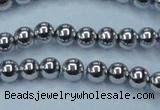 CHE425 15.5 inches 8mm round plated hematite beads wholesale