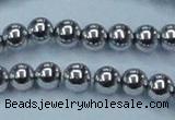 CHE427 15.5 inches 12mm round plated hematite beads wholesale