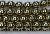 CHE435 15.5 inches 10mm round plated hematite beads wholesale