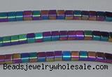 CHE453 15.5 inches 2*2mm cube plated hematite beads wholesale