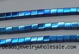 CHE455 15.5 inches 2*2mm cube plated hematite beads wholesale