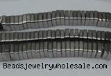 CHE569 15.5 inches 1*3*3mm square plated hematite beads wholesale